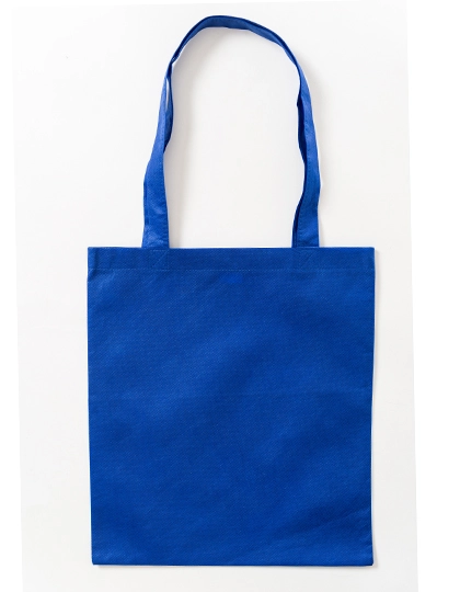 Vliestasche (PP-Tasche) lange Henkel zum Besticken und Bedrucken in der Farbe Royal (ca. Pantone 286U-HKS 42) mit Ihren Logo, Schriftzug oder Motiv.