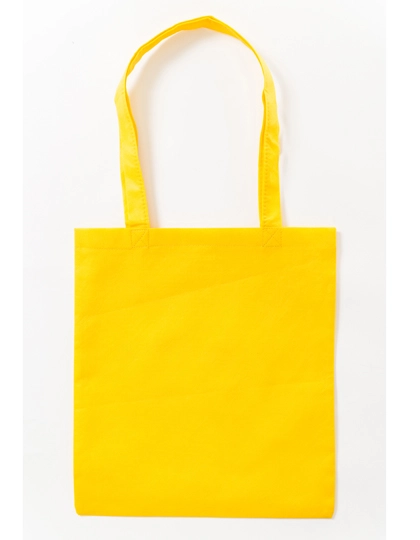 Vliestasche (PP-Tasche) lange Henkel zum Besticken und Bedrucken in der Farbe Yellow (ca. Pantone 115U-HKS 04) mit Ihren Logo, Schriftzug oder Motiv.
