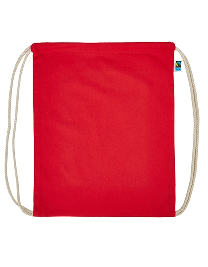 Gymbag zum Besticken und Bedrucken in der Farbe Red (ca. Pantone 200C) mit Ihren Logo, Schriftzug oder Motiv.
