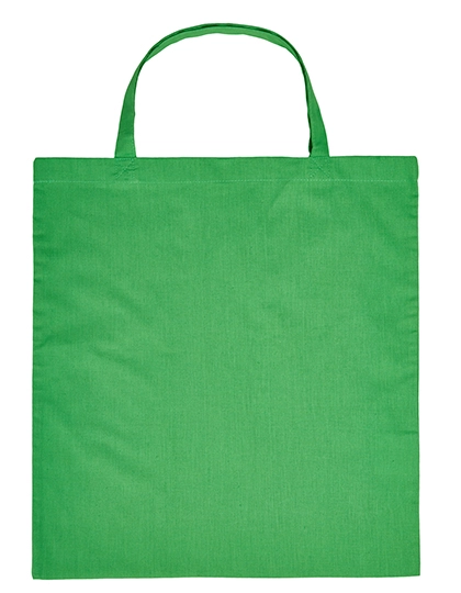 Cotton Bag Short Handles zum Besticken und Bedrucken in der Farbe Light Green (ca. Pantone 361C) mit Ihren Logo, Schriftzug oder Motiv.