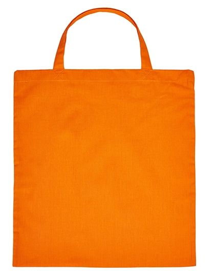 Cotton Bag Short Handles zum Besticken und Bedrucken in der Farbe Orange (ca. Pantone 1505C) mit Ihren Logo, Schriftzug oder Motiv.