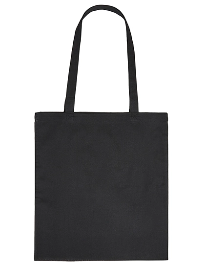Cotton Bag Long Handles zum Besticken und Bedrucken in der Farbe Black mit Ihren Logo, Schriftzug oder Motiv.