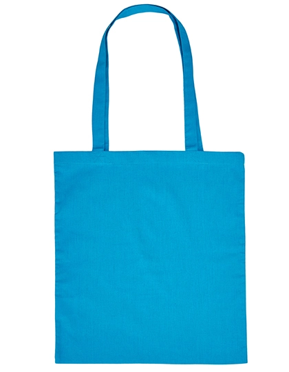 Cotton Bag Long Handles zum Besticken und Bedrucken in der Farbe Light Blue (ca. Pantone 2995C) mit Ihren Logo, Schriftzug oder Motiv.
