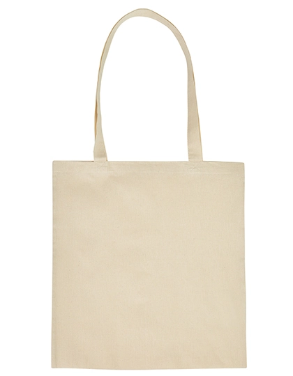 Cotton Bag Long Handles zum Besticken und Bedrucken in der Farbe Natural mit Ihren Logo, Schriftzug oder Motiv.