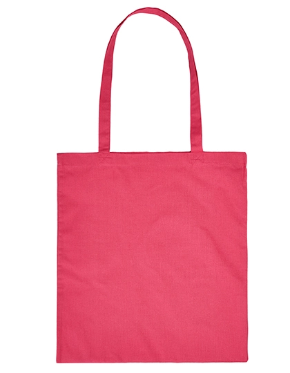 Cotton Bag Long Handles zum Besticken und Bedrucken in der Farbe Pink (ca. Pantone 225C) mit Ihren Logo, Schriftzug oder Motiv.