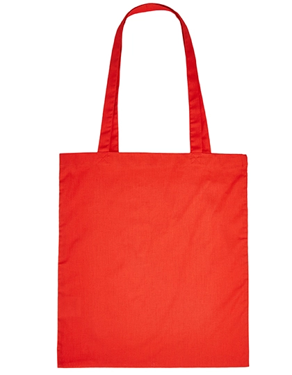 Cotton Bag Long Handles zum Besticken und Bedrucken in der Farbe Red (ca. Pantone 186C) mit Ihren Logo, Schriftzug oder Motiv.
