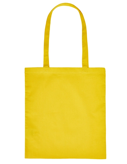Cotton Bag Long Handles zum Besticken und Bedrucken in der Farbe Yellow (ca. Pantone 123C) mit Ihren Logo, Schriftzug oder Motiv.