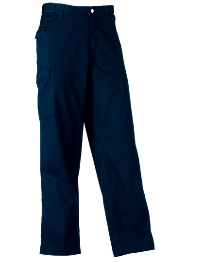 Workwear Polycotton Twill Trousers zum Besticken und Bedrucken in der Farbe French Navy mit Ihren Logo, Schriftzug oder Motiv.