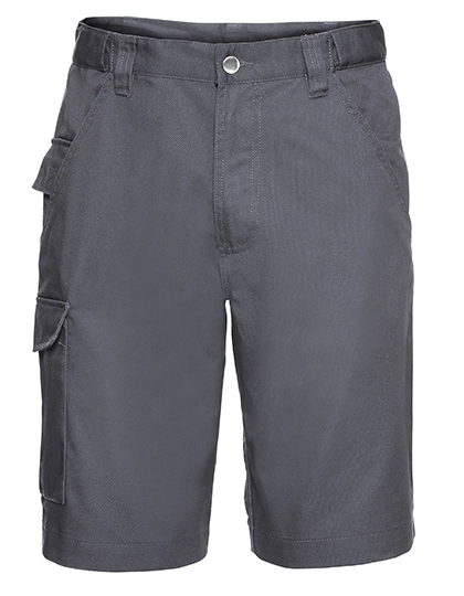 Workwear Polycotton Twill Shorts zum Besticken und Bedrucken in der Farbe Convoy Grey (Solid) mit Ihren Logo, Schriftzug oder Motiv.