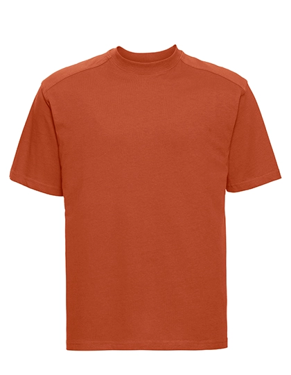 Heavy Duty Workwear T-Shirt zum Besticken und Bedrucken in der Farbe Orange mit Ihren Logo, Schriftzug oder Motiv.