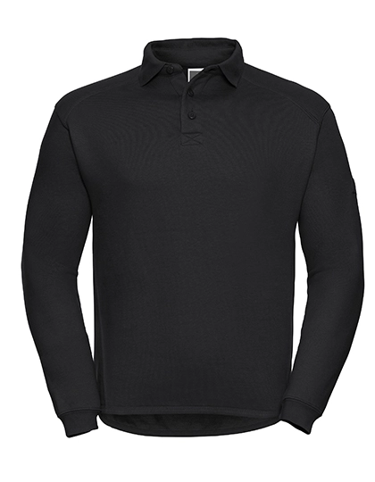 Heavy Duty Workwear Collar Sweatshirt zum Besticken und Bedrucken in der Farbe Black mit Ihren Logo, Schriftzug oder Motiv.