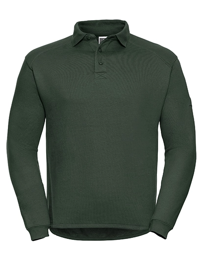 Heavy Duty Workwear Collar Sweatshirt zum Besticken und Bedrucken in der Farbe Bottle Green mit Ihren Logo, Schriftzug oder Motiv.