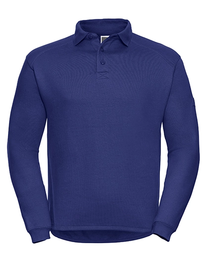 Heavy Duty Workwear Collar Sweatshirt zum Besticken und Bedrucken in der Farbe Bright Royal mit Ihren Logo, Schriftzug oder Motiv.