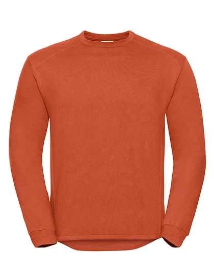 Heavy Duty Workwear Sweatshirt zum Besticken und Bedrucken in der Farbe Orange mit Ihren Logo, Schriftzug oder Motiv.