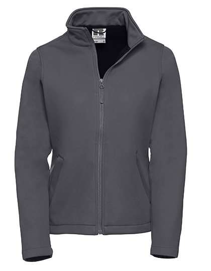 Ladies´ Smart Softshell Jacket zum Besticken und Bedrucken in der Farbe Convoy Grey (Solid) mit Ihren Logo, Schriftzug oder Motiv.
