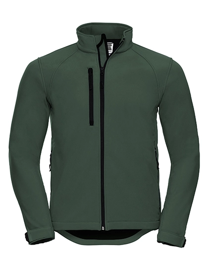 Men´s Softshell Jacket zum Besticken und Bedrucken in der Farbe Bottle Green mit Ihren Logo, Schriftzug oder Motiv.