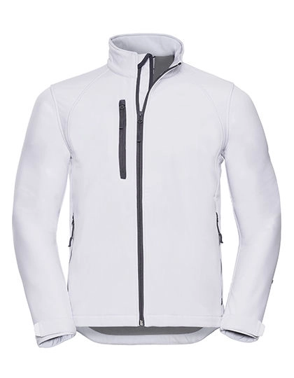 Men´s Softshell Jacket zum Besticken und Bedrucken in der Farbe White mit Ihren Logo, Schriftzug oder Motiv.