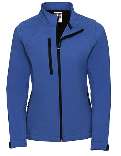 Ladies´ Softshell Jacket zum Besticken und Bedrucken in der Farbe Azure Blue mit Ihren Logo, Schriftzug oder Motiv.
