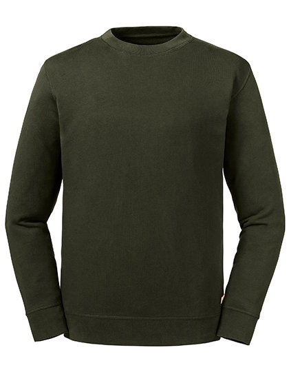 Pure Organic Sweatshirt zum Besticken und Bedrucken in der Farbe Dark Olive mit Ihren Logo, Schriftzug oder Motiv.