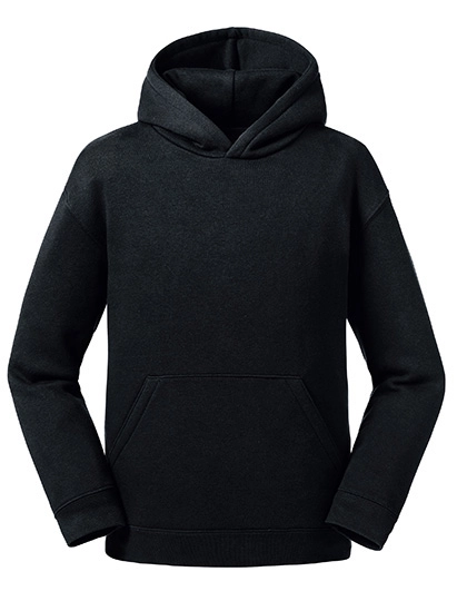 Kids´ Authentic Hooded Sweat zum Besticken und Bedrucken in der Farbe Black mit Ihren Logo, Schriftzug oder Motiv.