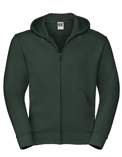 Men´s Authentic Zipped Hood Jacket zum Besticken und Bedrucken in der Farbe Bottle Green mit Ihren Logo, Schriftzug oder Motiv.