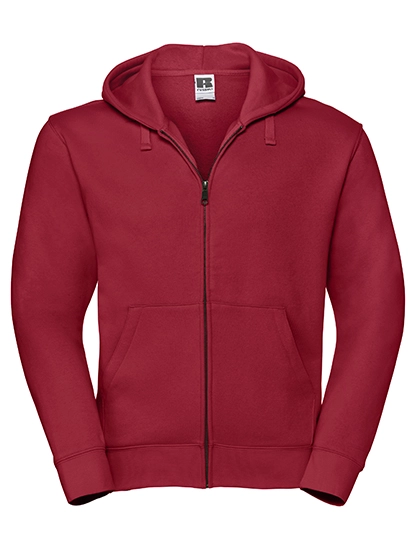 Men´s Authentic Zipped Hood Jacket zum Besticken und Bedrucken in der Farbe Classic Red mit Ihren Logo, Schriftzug oder Motiv.