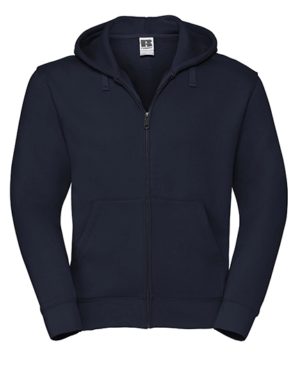 Men´s Authentic Zipped Hood Jacket zum Besticken und Bedrucken in der Farbe French Navy mit Ihren Logo, Schriftzug oder Motiv.