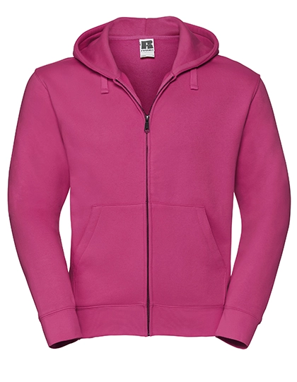 Men´s Authentic Zipped Hood Jacket zum Besticken und Bedrucken in der Farbe Fuchsia mit Ihren Logo, Schriftzug oder Motiv.