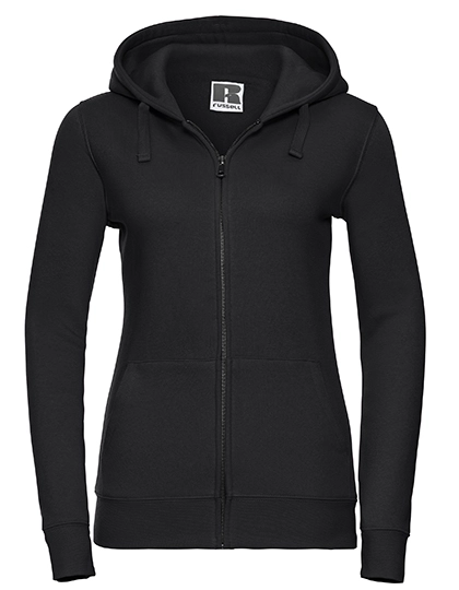 Ladies´ Authentic Zipped Hood Jacket zum Besticken und Bedrucken in der Farbe Black mit Ihren Logo, Schriftzug oder Motiv.