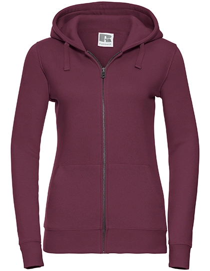 Ladies´ Authentic Zipped Hood Jacket zum Besticken und Bedrucken in der Farbe Burgundy mit Ihren Logo, Schriftzug oder Motiv.