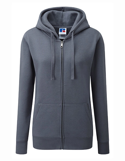Ladies´ Authentic Zipped Hood Jacket zum Besticken und Bedrucken in der Farbe Convoy Grey (Solid) mit Ihren Logo, Schriftzug oder Motiv.