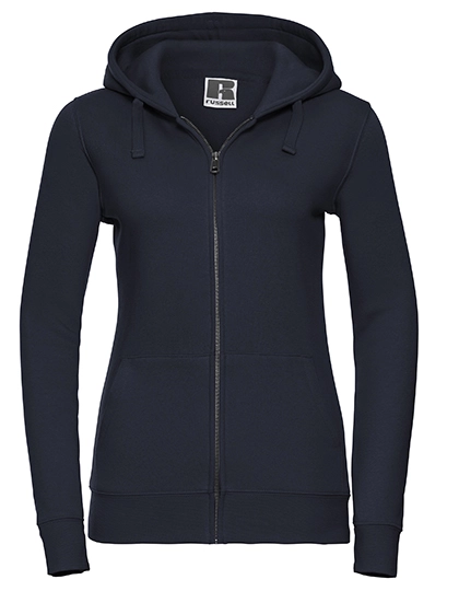Ladies´ Authentic Zipped Hood Jacket zum Besticken und Bedrucken in der Farbe French Navy mit Ihren Logo, Schriftzug oder Motiv.