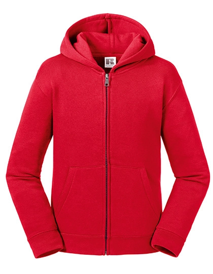 Kids´ Authentic Zipped Hooded Sweat zum Besticken und Bedrucken in der Farbe Classic Red mit Ihren Logo, Schriftzug oder Motiv.