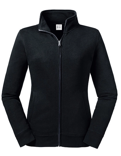 Ladies´ Authentic Sweat Jacket zum Besticken und Bedrucken in der Farbe Black mit Ihren Logo, Schriftzug oder Motiv.