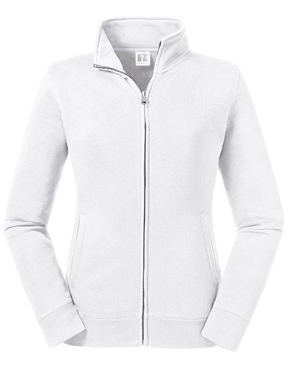 Ladies´ Authentic Sweat Jacket zum Besticken und Bedrucken in der Farbe White mit Ihren Logo, Schriftzug oder Motiv.