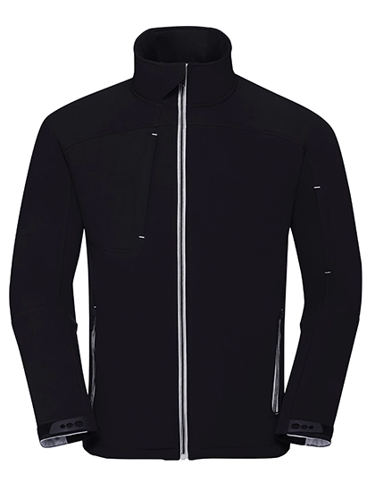 Men´s Bionic Softshell Jacket zum Besticken und Bedrucken in der Farbe French Navy mit Ihren Logo, Schriftzug oder Motiv.