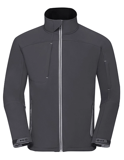 Men´s Bionic Softshell Jacket zum Besticken und Bedrucken in der Farbe Iron Grey mit Ihren Logo, Schriftzug oder Motiv.