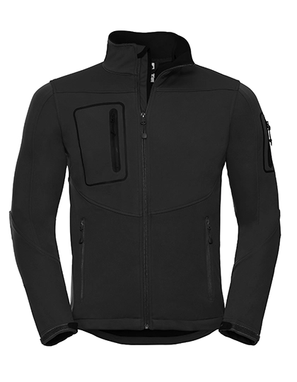 Men´s Sportshell 5000 Jacket zum Besticken und Bedrucken in der Farbe Black mit Ihren Logo, Schriftzug oder Motiv.