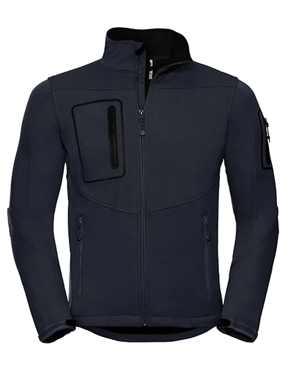 Men´s Sportshell 5000 Jacket zum Besticken und Bedrucken in der Farbe French Navy mit Ihren Logo, Schriftzug oder Motiv.