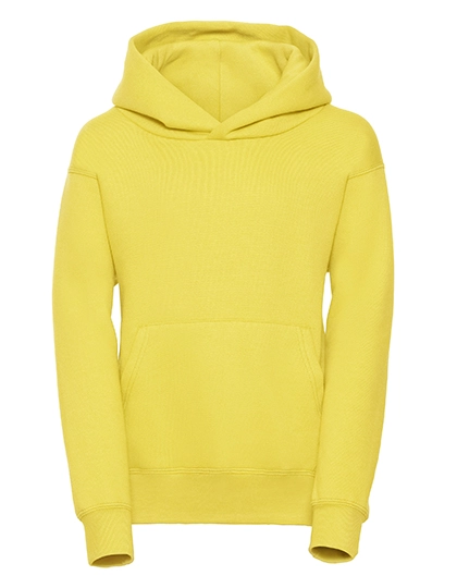 Kids´ Hooded Sweatshirt zum Besticken und Bedrucken in der Farbe Yellow mit Ihren Logo, Schriftzug oder Motiv.