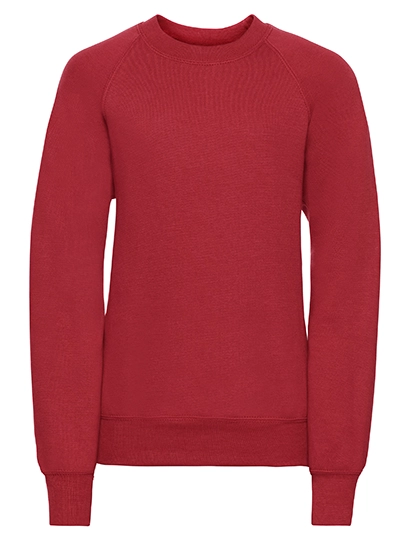 Kids´ Classic Sweatshirt zum Besticken und Bedrucken in der Farbe Bright Red mit Ihren Logo, Schriftzug oder Motiv.