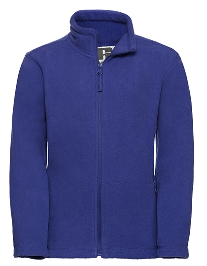 Kids´ Full Zip Outdoor Fleece zum Besticken und Bedrucken in der Farbe Bright Royal mit Ihren Logo, Schriftzug oder Motiv.