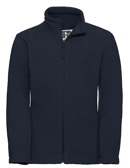 Kids´ Full Zip Outdoor Fleece zum Besticken und Bedrucken in der Farbe French Navy mit Ihren Logo, Schriftzug oder Motiv.