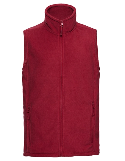 Men´s Outdoor Fleece Gilet zum Besticken und Bedrucken in der Farbe Classic Red mit Ihren Logo, Schriftzug oder Motiv.