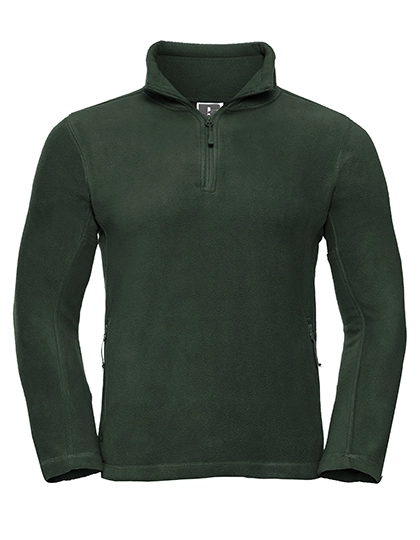 Quarter Zip Outdoor Fleece zum Besticken und Bedrucken in der Farbe Bottle Green mit Ihren Logo, Schriftzug oder Motiv.
