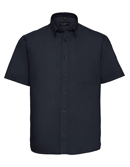 Men´s Short Sleeve Classic Twill Shirt zum Besticken und Bedrucken in der Farbe French Navy mit Ihren Logo, Schriftzug oder Motiv.