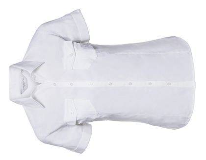 Ladies´ Roll Short Sleeve Fitted Twill Shirt zum Besticken und Bedrucken in der Farbe White mit Ihren Logo, Schriftzug oder Motiv.