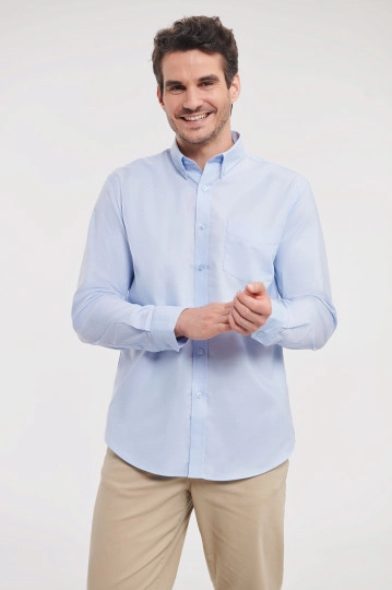 Men´s Long Sleeve Tailored Button-Down Oxford Shirt zum Besticken und Bedrucken mit Ihren Logo, Schriftzug oder Motiv.