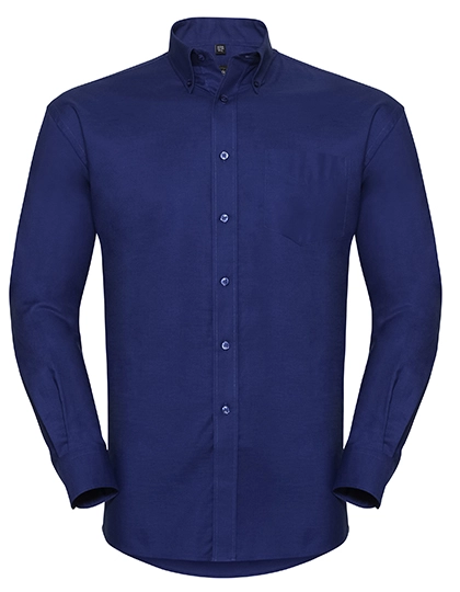 Men´s Long Sleeve Classic Oxford Shirt zum Besticken und Bedrucken in der Farbe Bright Royal mit Ihren Logo, Schriftzug oder Motiv.