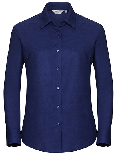 Ladies´ Long Sleeve Classic Oxford Shirt zum Besticken und Bedrucken in der Farbe Bright Royal mit Ihren Logo, Schriftzug oder Motiv.